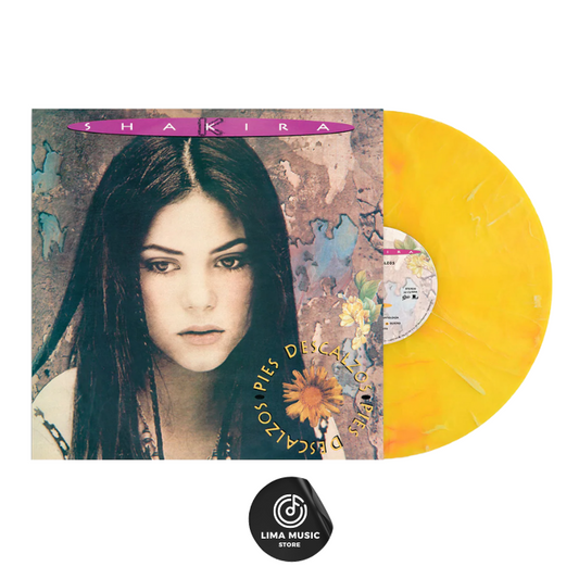 Shakira - Pies Descalzos (Vinilo edición 30 aniversario de color amarillo marmoleado vibrante con rojo swirl)