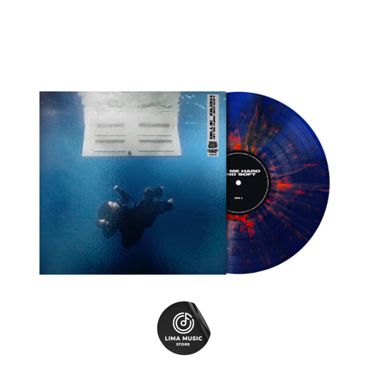 Billie Eilish - Hit me hard and soft (Vinilo edición 1er aniversario de color salpicado azul oscuro y naranja, con portada en lámina espejada)