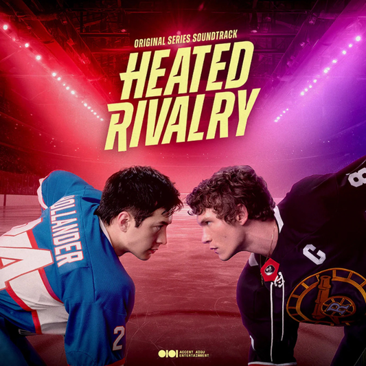 Varios (Banda Sonora) - Heated Rivalry: Original Series Soundtrack (Vinilo doble de colores azul/rojo "Montreal Metros" y negro/amarillo "Boston Raiders" con póster y 2 tarjetas coleccionables)