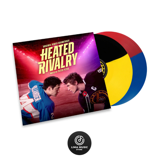 Varios (Banda Sonora) - Heated Rivalry: Original Series Soundtrack (Vinilo doble de colores azul/rojo "Montreal Metros" y negro/amarillo "Boston Raiders" con póster y 2 tarjetas coleccionables)