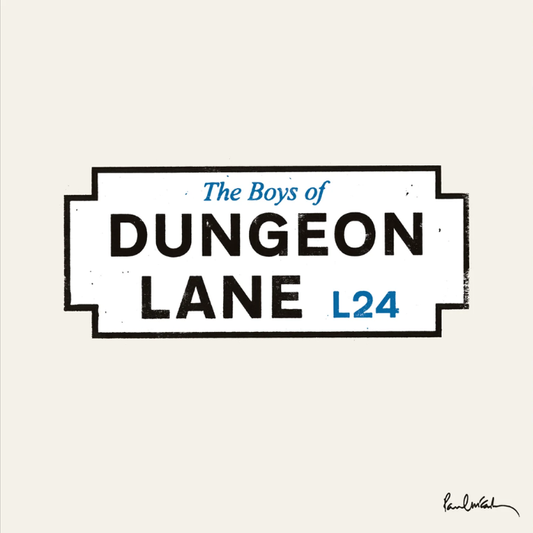 Paul McCartney - The Boys of Dungeon Lane (Vinilo edición limitada a 4mil unidades numerada a mano, de color transparente con efecto "splatter" azul y blanco "Ripples and a pond" y con portada alternativa con letras en relieve y color azul)
