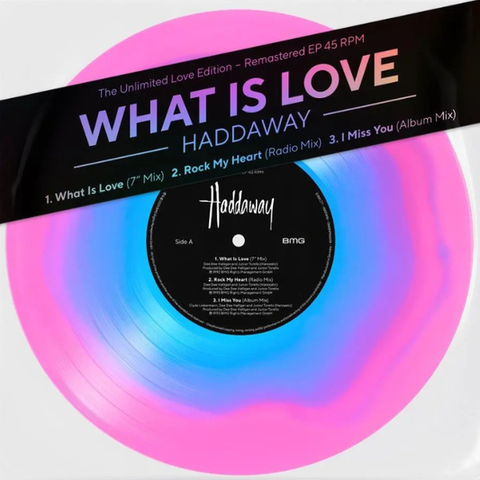 Haddaway - What Is Love (Vinilo de 10" edición The Unlimited Love de color azul y rosado fluorescente)