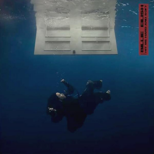 Billie Eilish - Hit me hard and soft (Vinilo edición 1er aniversario de color salpicado azul oscuro y naranja, con portada en lámina espejada)