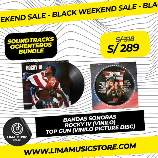 [BLACK WEEKEND] Bandas sonoras - Soundtracks Ochenteros Bundle (Vinilo Rocky IV + Vinilo picture disc Top Gun)