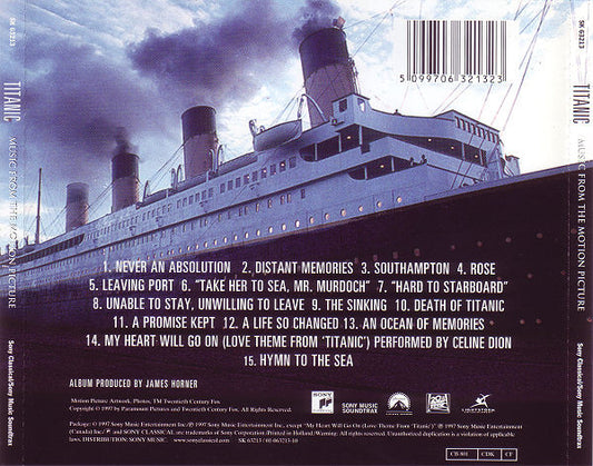 Varios (Banda Sonora) - Titanic (Music From The Motion Picture) (CD De Época)